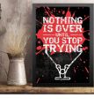 Inspirational Or Motivation Quotes Wall Hanging Glass Photo Frame in Premium Glossy Photo Paper A4 8x12” size for Home Decor and Decoration Accessories. 