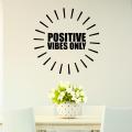 Jade Gallery Caspia Positive Vibes Only Wall Decal Sticker Vinyl 2 X 2 Feet Wall Decor Stickers For Living room Home office Kitchen Dining Area Table Restaurants Black color. 