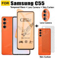Samsung Galaxy C55 Ceramic Matte Tempered Glass Samsung A55 A35 M55 A25 A15 A05 A05S Screen Protector 3 in 1 Camera Lens Protector. 