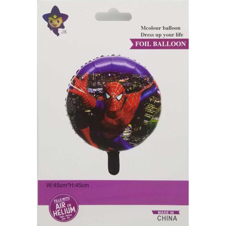 SPIDERMAN THEME FOIL BALLOON ROUND SHAPE FOIL BALLOON ( 18 INCH SIZE )