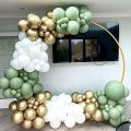 35 pcs 9 inch foji Green Latex Balloons without shinny for Birthday Party Graduation Baby Shower Wedding Decoration Olive Green Party Balloon. 