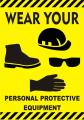 Personal Safety Industrial Caution Chart Poster Banner Industry Civil Work. 