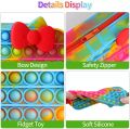 Pop Fidget Pencil Case for Girls, Push Pop Bubble Pencil Pen Case for Kids, Pop up Pencil Case Large Capacity, Pop up Pencil Pouch Fidget Toy, Poppet Pencil Boxes School Season Gifts. 