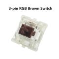 For Cherry MX Mechanical Keyboard Switch Black Red Brown Cyan Green Cream Speed Axis Switch 3Pin RGB For Cherry Switch. 