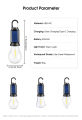 Auoyo Camping Light Bulb Outdoor Emergency Light USB Rechargeable Camping Light Portable Light Bulbs Super Durable Camping Lanterns Waterproof Hanging Lamp Tent Lamp With Hook. 