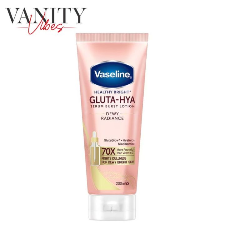 Vaseline Healthy Bright Gluta Hya Serum Burst Lotion Dewy Radiance 200ml