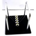 Large Hand Made Newton Cradle for Sale in Pakistan, Best Newton Cradle with Experiment / Explanation of Energy Transfer with Pendulum Balls used as a Desktop Toy, Office Toy, Office Desk Made with Wood Plate, Aluminium Pipe and Stainless Steel Balls. 