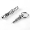 MA Adjustable Whistle Sound with Keychain Pet Training Stainless Steel Whistle. 