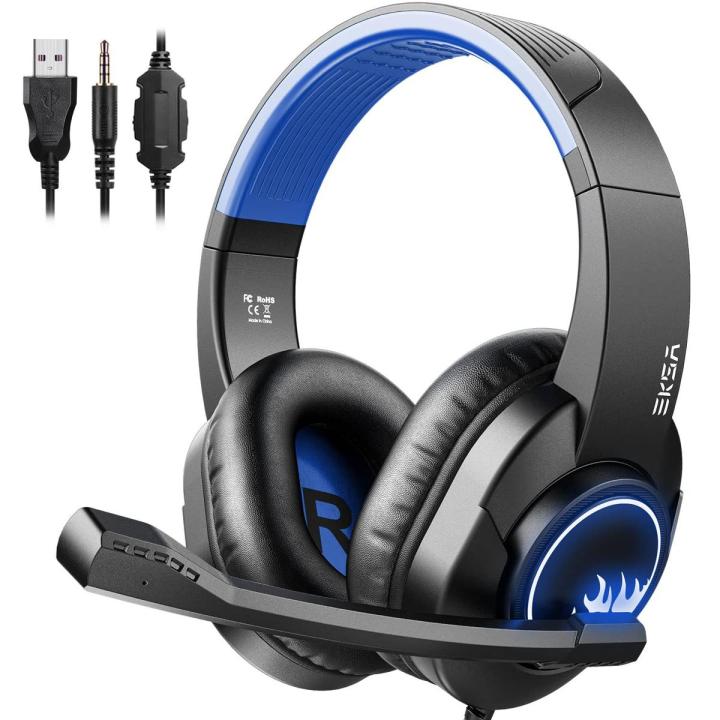 Eksa%20T8%20Ps4%20Gaming%20Wired%20Over%20Ear%20Headphones%20With%20Mic%20With%20Noise%20Canceling,%20Pc%20With%20Surround%20Stereo%20Sound,%20Led%20Light%20For%20Ps4,%20Pc,%20Laptop%20(Blue)%20-%20Image%202