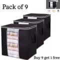 Pack Of 3 New Waterproof Home Storage Bag foldable non woven  Oxford Cloth Bedding Suits Pillows Closet Organizer bags Organizer Zipper Bag TOPSKY space saver boxes - PFM. 
