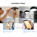 Auoyo WiFi Smart LED Light Bulb Color Changing Dimmable Bedroom Indoor lighting Voice Control Light Music Light Colorful Night Lamp With Remote Siri And Google Assistant Home Bedroom Decoration. 