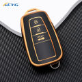 TPU Car Remote Key Case Covers For 2018-2022 Toyota RAV4 Camry Corolla Avalon C-HR Prius GT86 Highlander 4 Buttons Keyless Shell. 
