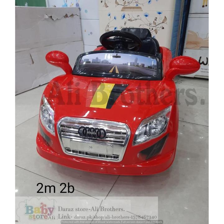 ODI Kids Electric Car Remote and Self-Drive, Push Start With start Sound Music USB Option, 2 Batteries 3 Motors, Wide Sitting Space For Kids, Imported Made