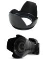 Lens Hood Petal Style For Nikon Canon Sony Olympus Fujifilm Pentax Sigma Tokina DSLR Camera - Black. 