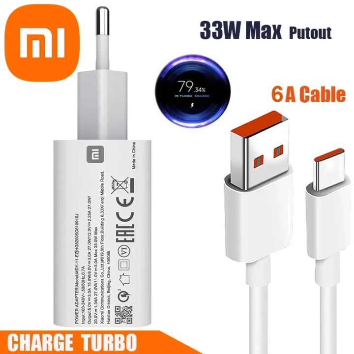 xiaomi fast charger 33w original Turbo charge red type C cable mdy-11-ez for mi 9 10 9t pro Redmi Note 9 pro K40 30 poco x3 f3