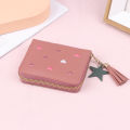 Women Small Wallet Ladies Mini Tassel Wallet Cute Girl Short Zipper Lovely PVC Leather Coin Purse Female Hand Wallet Cherry Super Store. 