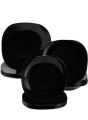 18 Piece Plates Set, Black Marble plates, 6 x 8" Plates, 6 x 9" & 6 x 11" Plates.. 