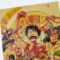 Aimeer Vintage Comic One Piece Anime Character Collection Vertical Version Nami Sanji Retro Kraft Paper Posters51.5x36cm. 
