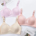 Front Opening Cotton Maternity Nursing Bra, Non Padded, Wireless, Breastfeeding Front Closure Bra. 