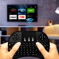 Mini Wireless Keyboard RF-500 with 3 Color RGB Backlit, 2.4GHz Wireless Mini Keyboard Rechargeable Controller with Touchpad Mouse Combo, Compatible with Android TV Box, IPTV, HTPC, Smart TV, PC, etc. RGB Lighting Mini Gaming Keyboard. 