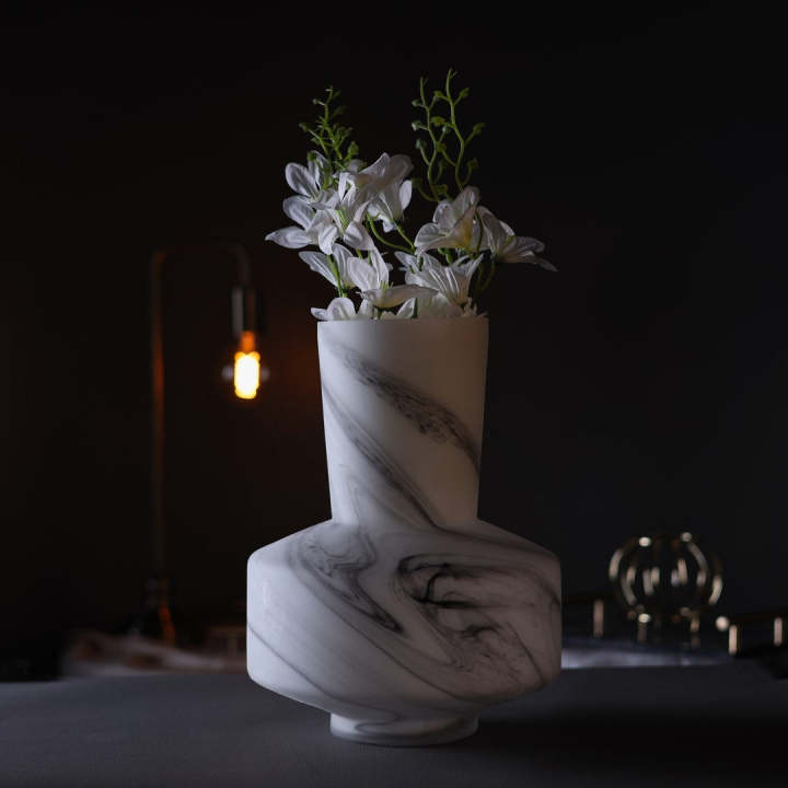 Marble Base Vase