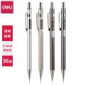 Deli S001/S002 Movable Pencil 0.5/0.7mm Student Writing Metal Pen Body Mechanical Pencil. 