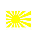 Japanese Rising Sun Flag Car-Styling Body Window Decals Reflective Sticker Decor. 