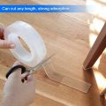 Nano Tape - Multipurpose Nano Double Sided Tape - Washable Traceless Clear Adhesive Tape,Multipurpose Removable Adhesive Silicone Transparent for Paste Photos Fix Carpet Mats etc (16.5ft/5m). 