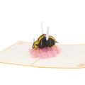 Bee Flower 3D Pop Up Paper Greeting Card Thanksgiving Birthday Gift. 