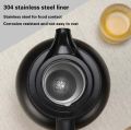 Techmanistan Random Color - 1000ml/1500ml Vacuum Coffee Pot With Wooden Handle, Insulation Coffee Pot Stainless Steel Liner Thermos Large Capacity Double Layer Vacuum Bottle High Quality Thermal Kettle. 