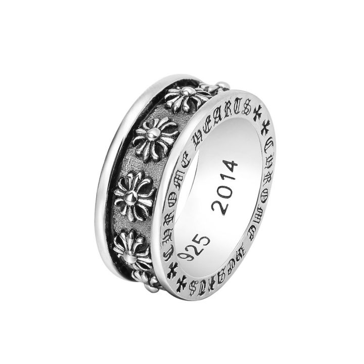 rings for girls R0852-HK02 Couple Ring Fashion Korean Version Men's Retro Super Cool Titanium Steel Ring Trend Women's Ring