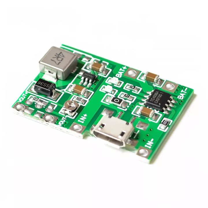TP4056 Lithium Battery Charging Boost Module 4.3V to 27V 2A Adjustable Step Up  Charging Discharge Integrated Module