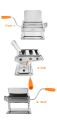 Noodles Samosa Maker Machine Heavy Duty Stainless Steel Blades Pasta Samosa Maker Machine Manual Noodle Maker Hand Operated Spaghetti Pasta Cutter Noodle Hanger. 