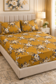 My Home  Printed Fitted Bed Sheet With Pillow Cover, Ultra Soft Fabric Bedsheet, Anti Slip, Cool Fabric, Single, Double, Queen ,King Sizes 100% Cotton Fabirc. 
