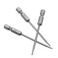 10pcs 1/4" Torx Screwdriver Bit Set Hex Security Magnetic Head Extra Long 75MM-TT6. 