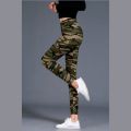 Fashionable Camouflage Outer Wear Leggings Brushed Cotton Printed Women's Large Size Stretch Slimming Skinny Pants Cropped Pants. 