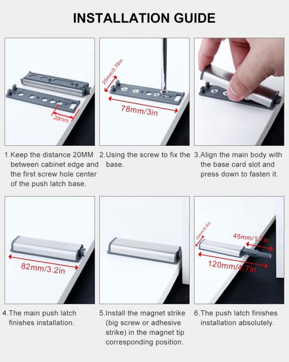 Magnetic%20Push%20Latches%20for%20Cabinets%20Push%20to%20Open%20Cabinet%20Hardware%20Push%20Touch%20Latch%20Kitchen%20Door%20Push%20Release%20Latch%20for%20Drawer%20Closure%20Push%20Catch%20Pop%20Out%20Latch,%20Pack%20Of%202,%204,%2010%20And%2020.%20-%20Image%204