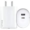 Nothing 45W Dual Port Type C Rapid Charger Adapter Compatible with Nothing Phone 2/Phone 2A/CMF Phone 1/Laptop Other Devices Support 18W USB-A Android Mobiles/Buds/Tablets, 45watt max Adaptor, White. 