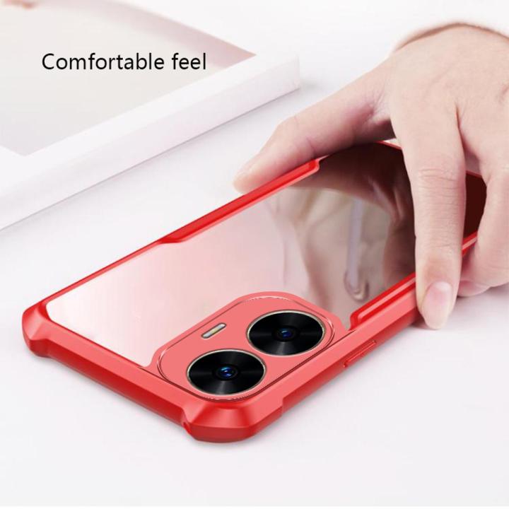 Tokifu Realme C55 Casing Hard Case Clear Lens All-inclusive 4 Sides TPU Reinforced Corners Shockproof Back Cover