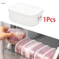 Multifunctional Fresh Food Storage Container Fridge Organizer Partitioned for Bread Fruits. 