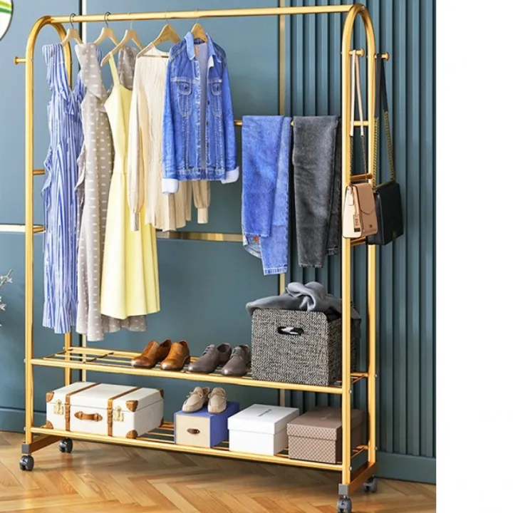 Luxury%20Floor%20Clothes%20Drying%20Rack%20Household%20Coat%20Rack%20Bedroom%20Simple%20Clothing%20Stand%20Hanger%20Fashion%20Porch%20Wardrobe%20Coat%20Shoe%20Shelf%20-%20Image%204