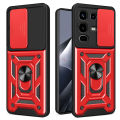 PlusCase for Infinix Note 50 / Note 50 Pro 4G Phone Casing Slide Lens Armor Case Shockproof Stand Holder Camera Protect Back Cover. 