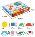 250 Piece Puzzle Block Children Kids Multi-Function Educational Toy Colorful Wooden Brain Training Geometry Intelligence Puzzle Jigsaw Puzzle. 