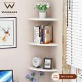 Wood land Corner Shelf Kitchen shelf Wall Shelf Wall-mounted Display Storage Organizer Rack for Living Room. 