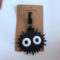 Spirited Away No Face cartoon PVC Keychain classic anime soft rubber luggage tag boarding pass bag tags hanging ornaments bags. 
