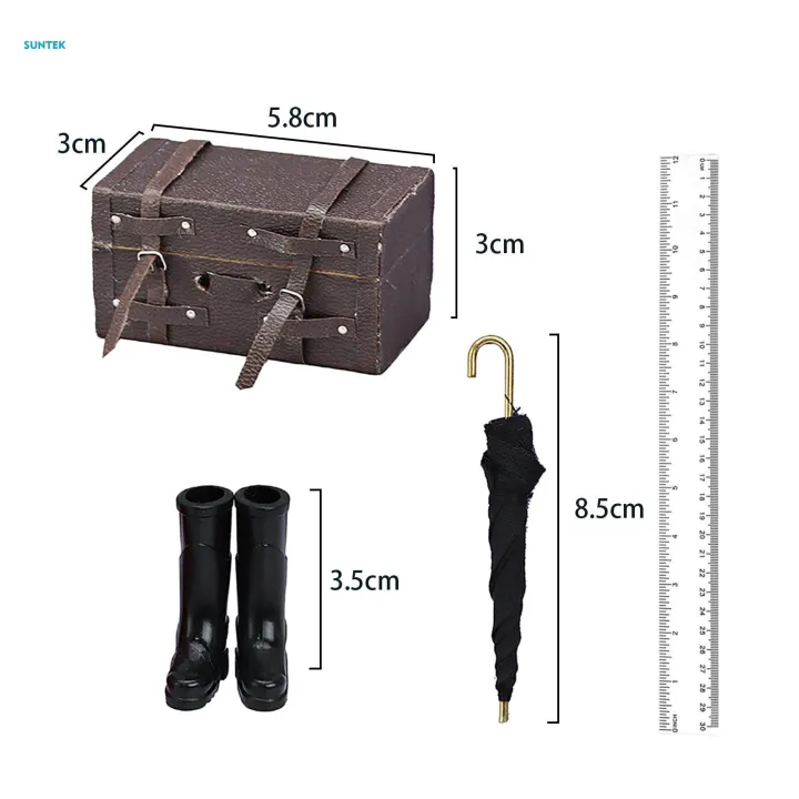 Dollhouse%20Travel%20Set%20Miniature%201:12%20Umbrella%20Luggage%20Play%20for%20Pretend%20Play%20-%20Image%202