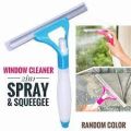 2 In 1 Window Cleaner Glass Wiper With Inbuilt Spray Bottle. 