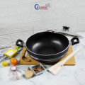 KLASSIC Wok / Karahi Round Short Handle 28Cm with Glass Lid Non Stick. 