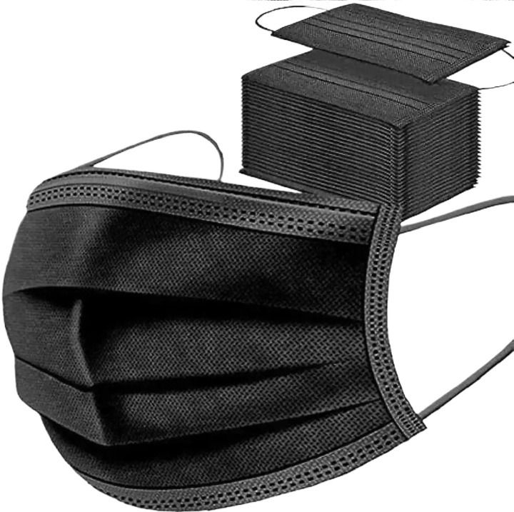 50 pcs Assorted Colors Disposable Fashion Surgical Face Mask: 50 pcs with 3 Protective Layers.