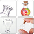 10x Small Glass Bottles Miniature Potion Bottle Mini Cork Glass Vials Wedding Fugar. 